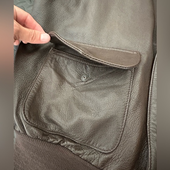 VTG Cooper Type A-2 Flight Pilot Jacket Large 44R US Air Force 100% Goatskin EUC - Picture 10 of 15